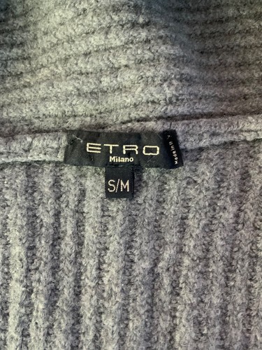 Etro Milano Womens Wool Long Sleeve Open Front Cardigan Gray S/M - Picture 6 of 7