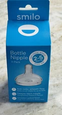 Smile Anti-colic 2-5 M  Stage 1Bottle Nipples 3 Pack.
