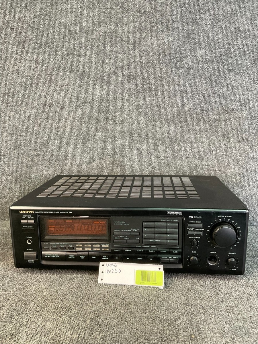 Onkyo TX‑906 Amplifier 🎶 Dolby Surround Tuner – Quartz