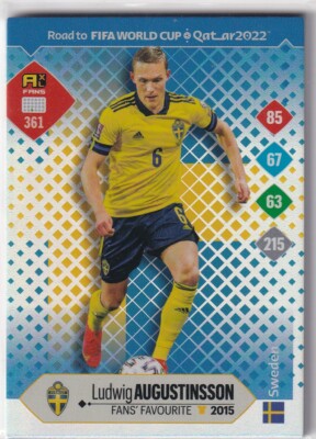 Panini Road to Qatar World Cup Karte 2022 Nr. 361 Augustinsson Fans Favourite