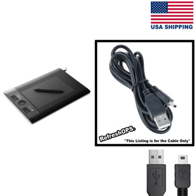 Wacom Intuos 4 Medium PTK-640 Graphic Tablet USB Cable Transfer Cord Replacement