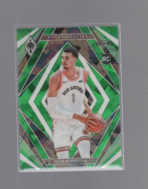 VICTOR WEMBANYAMA 2023 24 PANINI PHOENIX SP GREEN ICE PARAGON ROOKIE RC 111/149