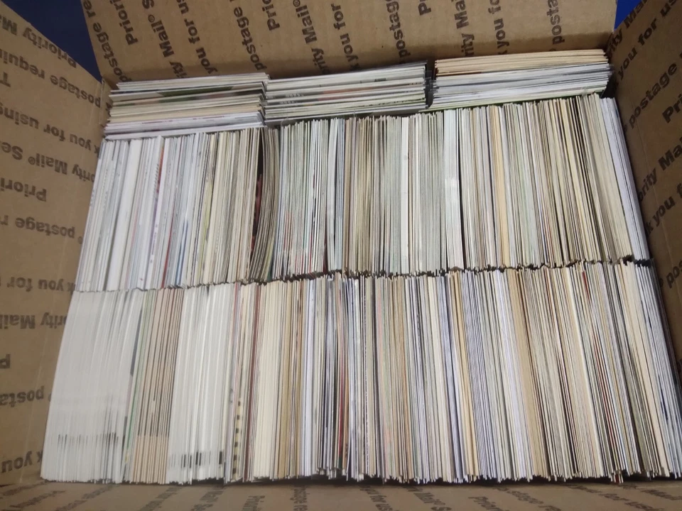 Caja de tarifas planas medias de tarjetas deportivas baloncesto fútbol béisbol 1400+ tarjetas Foto 2 de 4