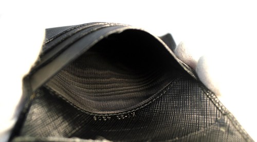Salvatore Ferragamo Gancini Saffiano BiFold Wallet Black Leather Purse Italy - Picture 16 of 23