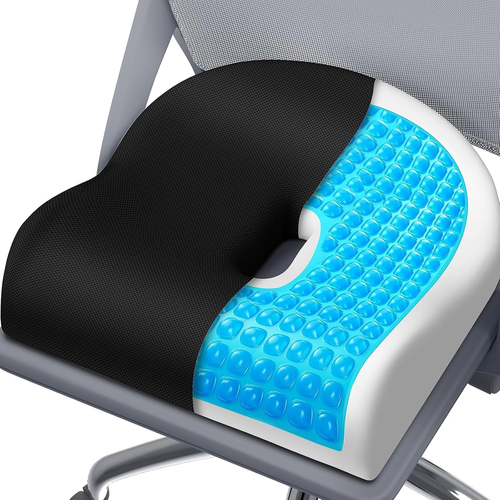 Seat Cushion Office Chair Cushion for Back & Tailbone & Sciatica Pain Relief, Bl