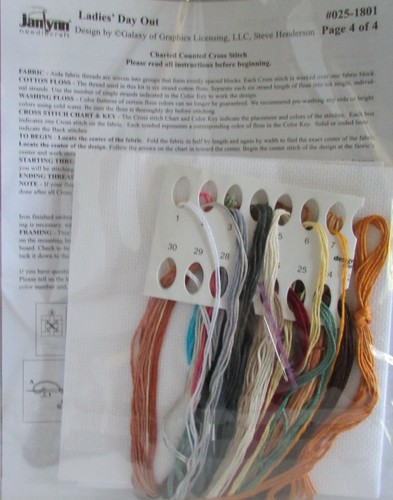 Janlynn Counted Cross Stitch Kit Ladies Day Out #025-1801 - Picture 2 of 2