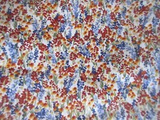 MODA WILDFLOWERS Cotton Quilt Fabric Multicolor on Cream Background 45" x 60"
