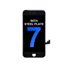 Aftermarket LCD Screen with Steel Plate for iPhone 7 - Black with Tool Kit