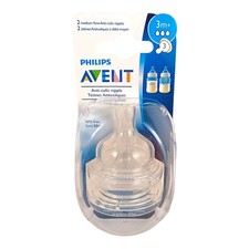 Philips Avent Anti Colic Baby Bottle Nipples 3m Medium Flow BPA Free 2 Pack NEW