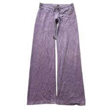 Vintage Juicy Couture Women's Dusty Purple Velour Flared Leg Track Pants Size S