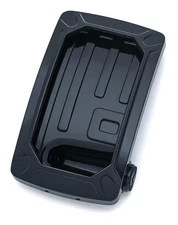 Kuryakyn Nova Curved Side Mount License Plate Holder - Vertical Mount - Gloss Bl