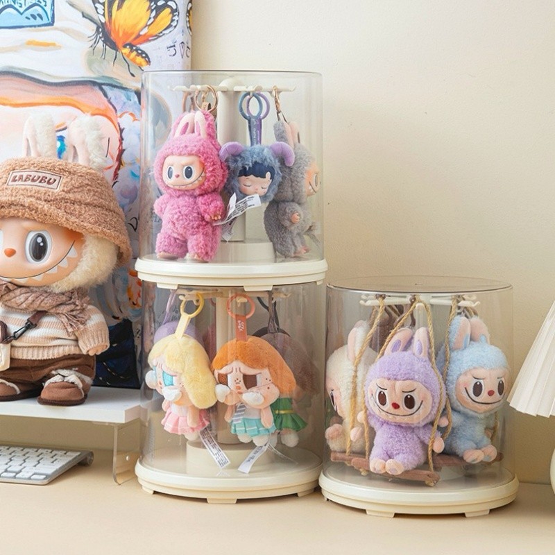 360° Rotating Clear Acrylic Display Case – Labubu