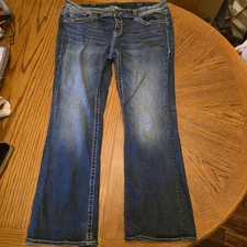 Vigoss Women's The Chelsea Slim Boot Cut Jeans Sz 20 Western Thick Stitch**