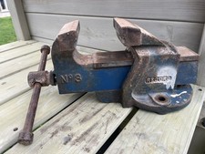 Vintage Heavy Duty British Record No.3 Vice 4” Jaws Mechanics Bench Vice