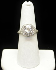 Sterling Silver Gorgeous Clear Gems w/ Sparkling Details Ring SZ 6.5 FMF245