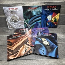 Lot of 7 SINGER Sewing Reference Library Hardback Books - VTG