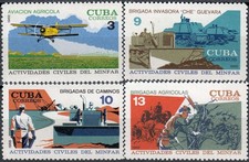 sCUBA Sc# 1374-1377  CIVIL ACTIVITY OF ARMED FORCES  Cpl set of 4  1968 MNH