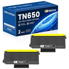 Brother TN-650 Black Toner Cartridge 2-Pack for MFC-8690DW MFC-8480D, High Yield