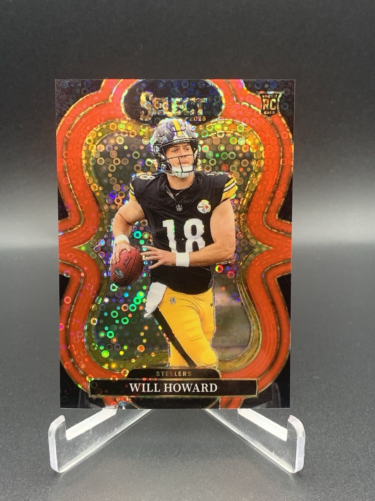 2025 Panini Select - Premier Will Howard #152 Red Disco Prizm /49 (RC)