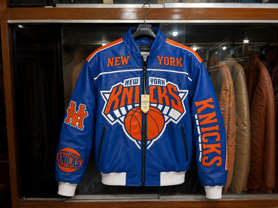 New York Basketball Leather Jacket - Karl Anthony Towns 32 Unisex Bomber Jacket