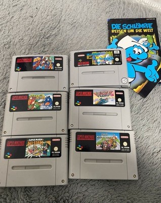 Super Nintendo SNES Spiele 6er-Pack Super Mario Kart Usw Top Zustand