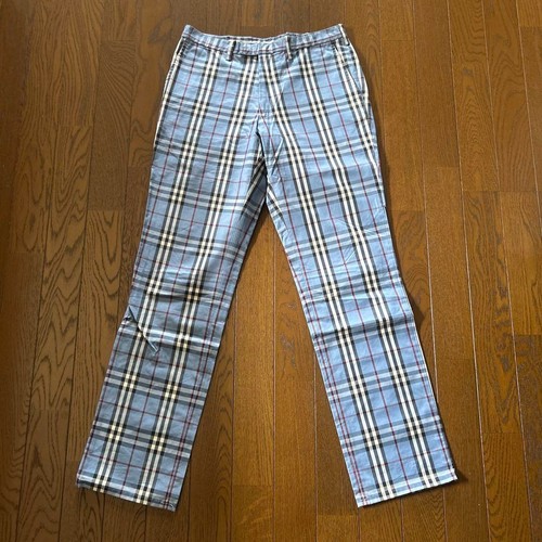 Burberry Black Label Nova Check Pants light blue Men's size-S fashion sports