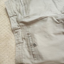 Steeple Chase Khaki Men's 33x32 100% Cotton Pants Pleated (i