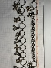 Vintage Metal Hippie Belt with Camels, Horses, Elephants, Bells and Birds, 42  ,