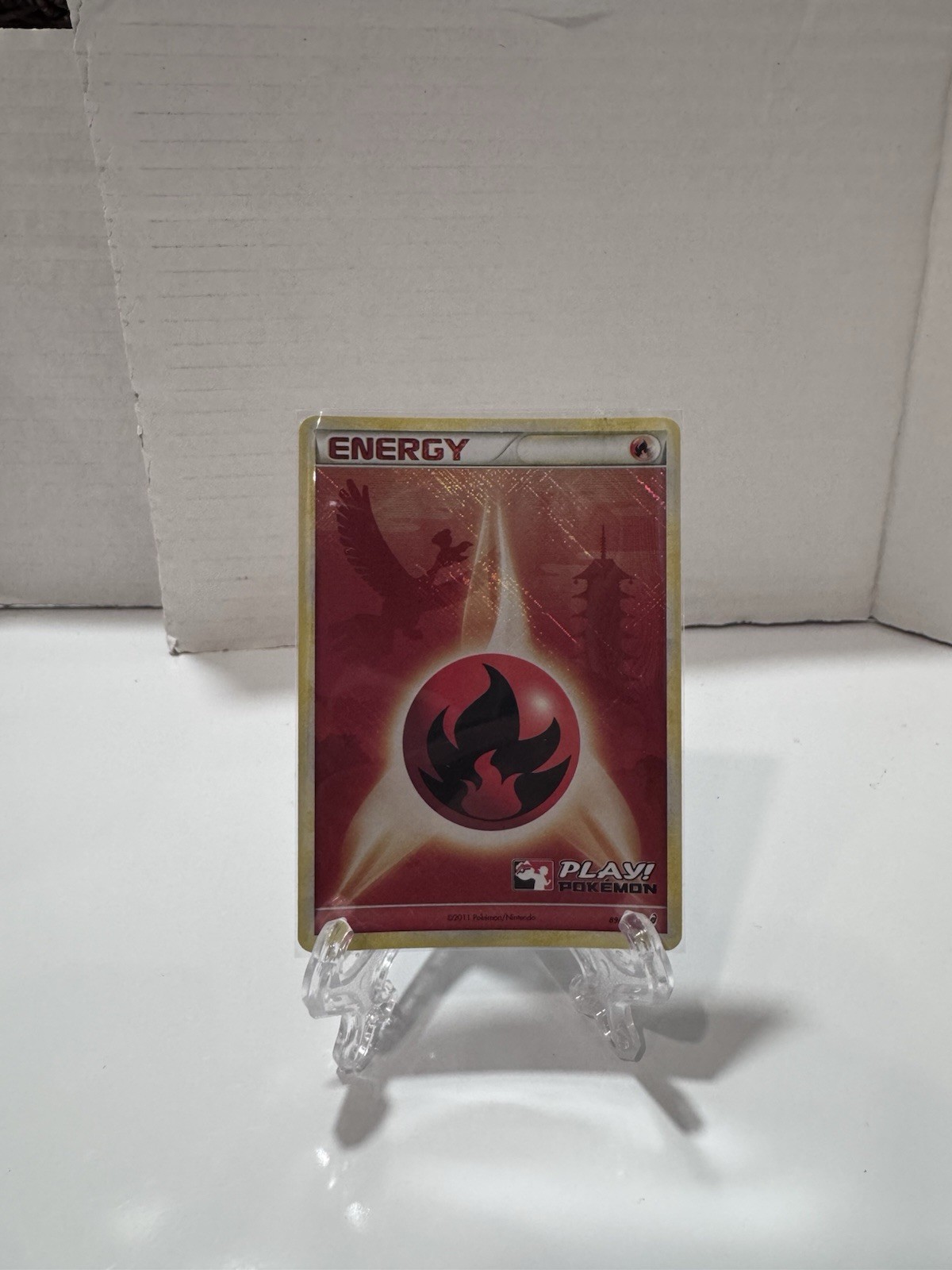 Fire Energy - (Play! Pokemon) 89/95 League Call of Legends Holo (Ho-Oh)