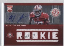 2012 Totally Certified Freshman Fabric Platinum Red 188/199 AJ Jenkins Auto 1h5