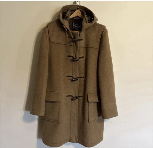 Gloverall Original Collection Camel Duffle Coat Wool Toggle Made England EUR 42 - product listing photo