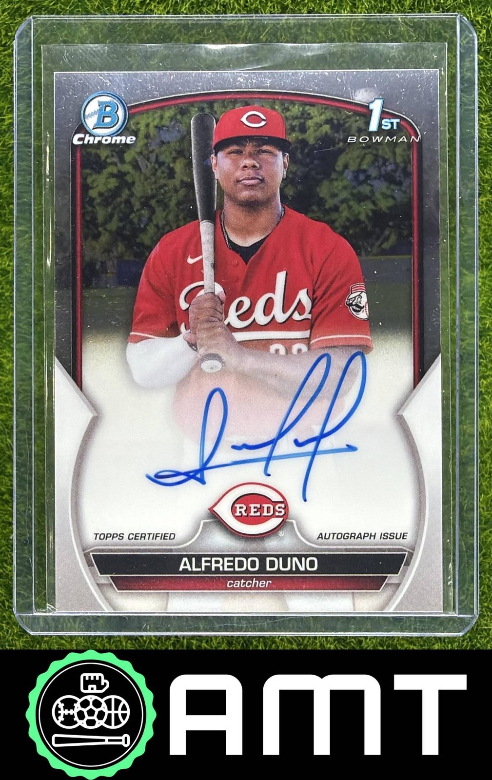 Alfredo Duno Auto 2023 Bowman Chrome Prospect Cincinnati Reds #CPA-ADU