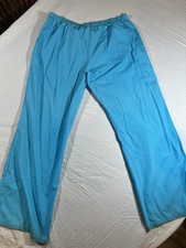 SB Scrubs Womens Sz Large Neptune Blue Scrub Pants Elastic Waistband Drawstring