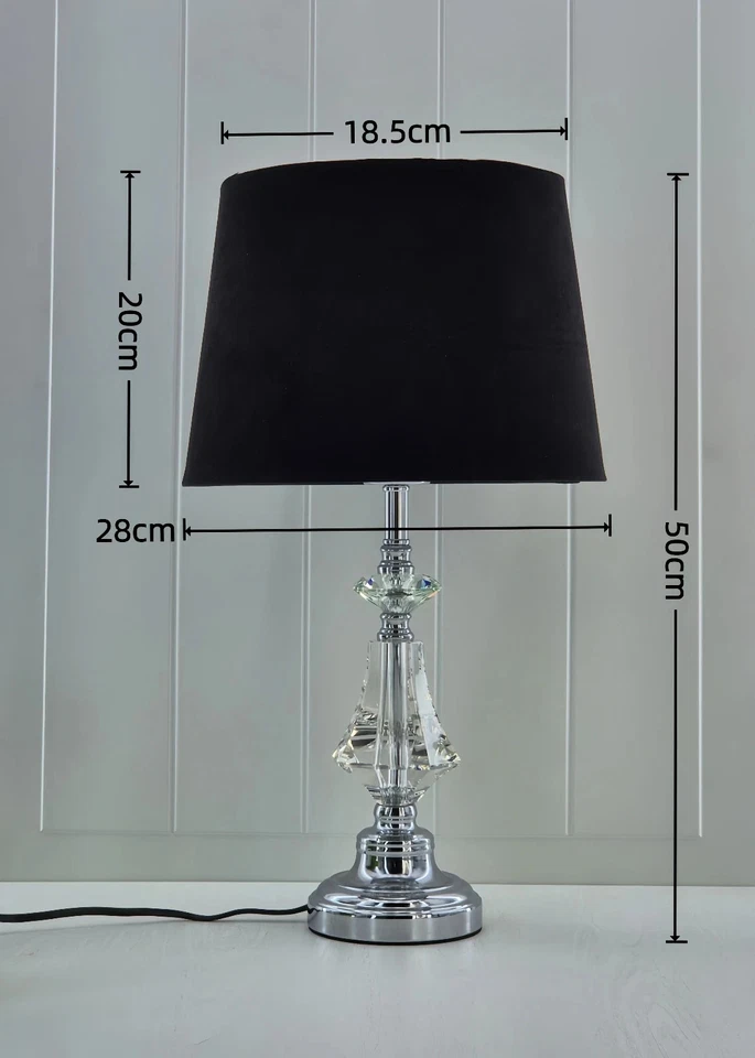 Modern Luxury Bedside Lamp With Crystal Base For Living Room,Bedroom - image 3 of 4