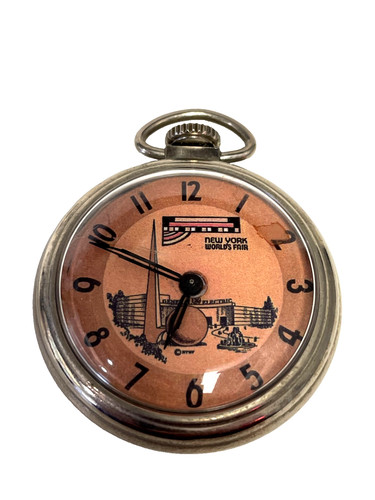 Rare New York World’s Fair 1939 Ingersoll Deco Pocket Watch