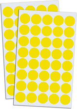 2000 Pack, 3/4" Round Dot Stickers Circle Labels - Yellow