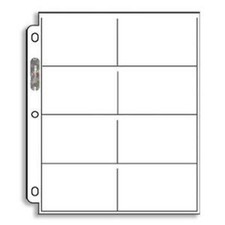 20 (Twenty) Single Ultra Pro 8-Pocket Pages - Eight Pockets 1 Pack, Clear 