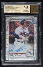 2020 Bowman Chrome Prospects Speckle Refractor /299 Bryce Ball BGS 9.5 Auto 10no