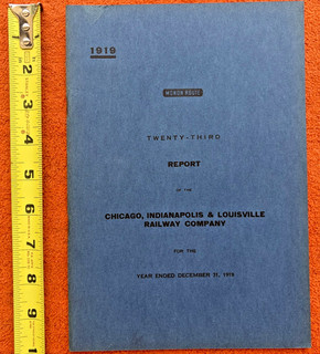 1919 CI&L RR Monon Railroad Chicago Indianapolis & Louisville Kentucky Railway