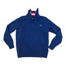 Chaps Kids Quarter Zip Pullover Sweater Navy Blue Size 10-12