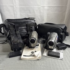 Digital Video Camera LOT OF 3 SONY RCA JVC 2 Bags. Untested Parts