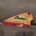 Vintage Indian motorcycle Porcelain Sign Gas Oil Cars Trucks Fishing