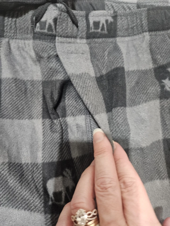 SONOMA, PANTALÓN DE DORMIR BÚFALO MOSCA ABIERTA POLI NEGRO/GRIS NUEVO PARA HOMBRE CON PKTS, TALLA 3XB Foto 3 de 4