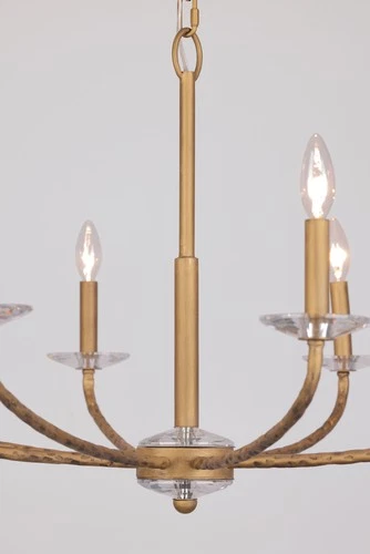 Minka Lavery 5287 Atella 8 Light 36"W Taper Candle Style - Ashen Gold - Picture 9 of 12