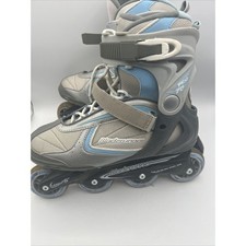 Bladerunner Pro 78 Rollerblades Men  s 10 Gray Black Blue 78mm Wheels
