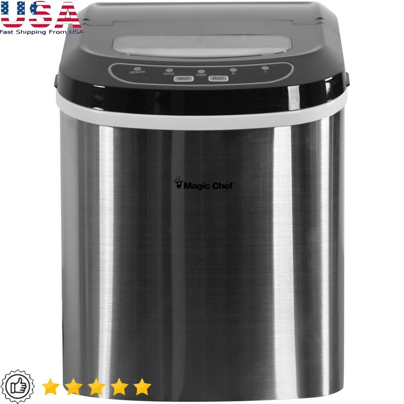 Portable Countertop Ice Maker 27lb Daily Output Fast Bullet Ice Digital Control-image