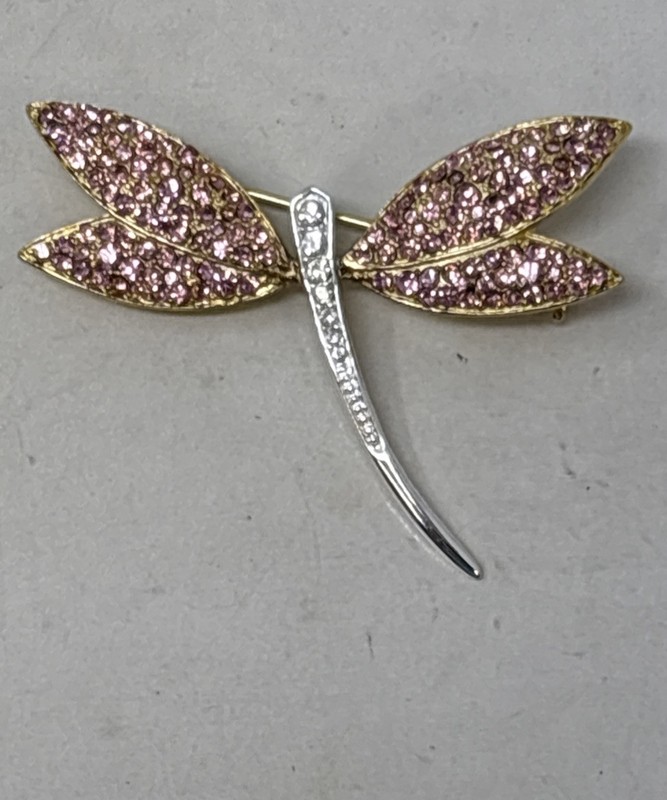 Vintage Ciro Pink Dragon Fly Brooch, photo 1 of 6