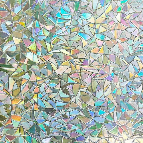Window Privacy Film, Decorative and Stained Glass Window Stickers, Rainbow Cl...