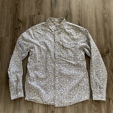 Carhartt WIP, Men's Long Sleeve Button Down, Langley L/S, Flora Print, Eclipse