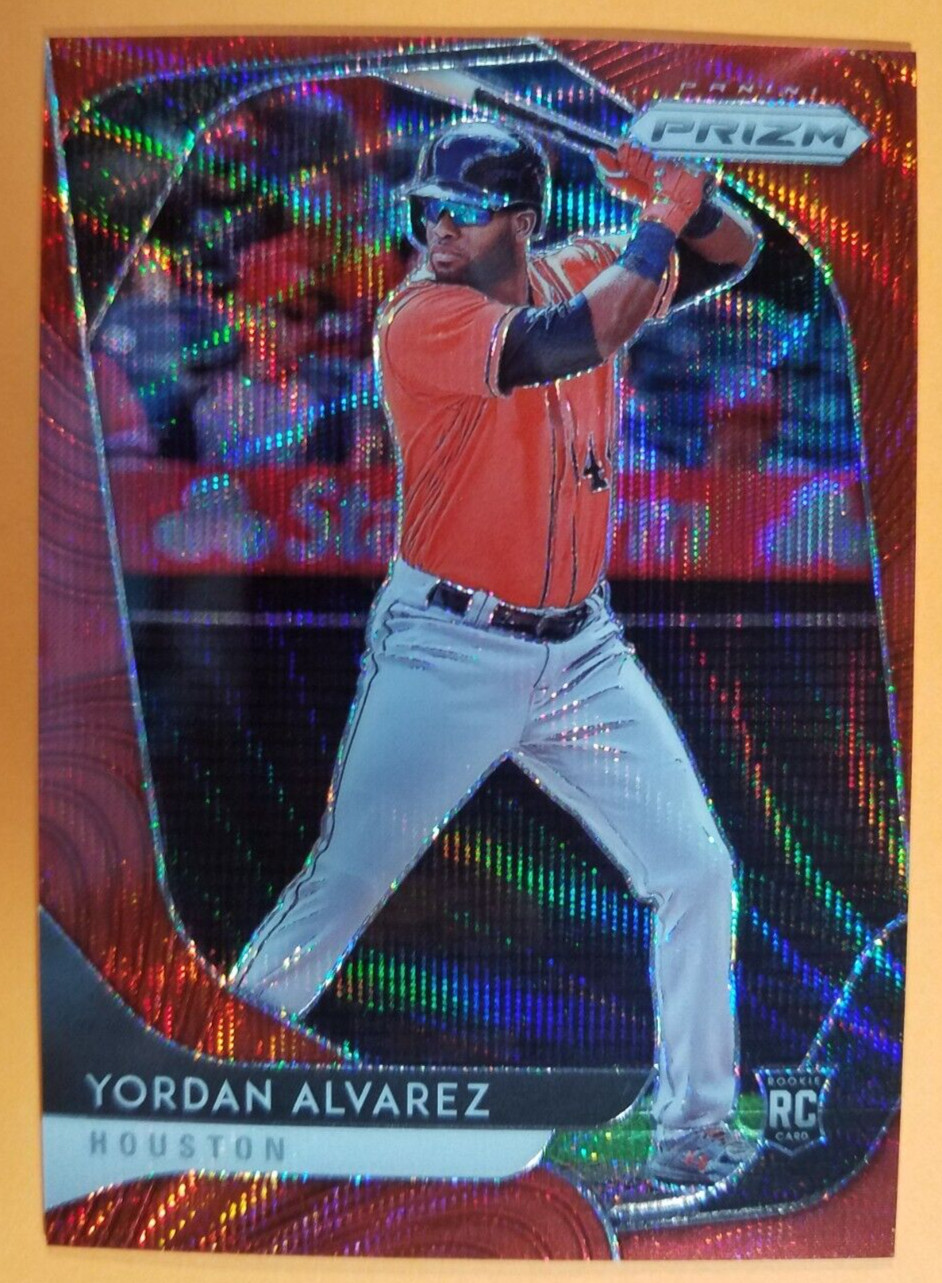 Yordan Alvarez 2020 Panini Prizm Prizms Red Wave #181 14/99 Astros Rookie Card